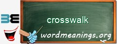 WordMeaning blackboard for crosswalk